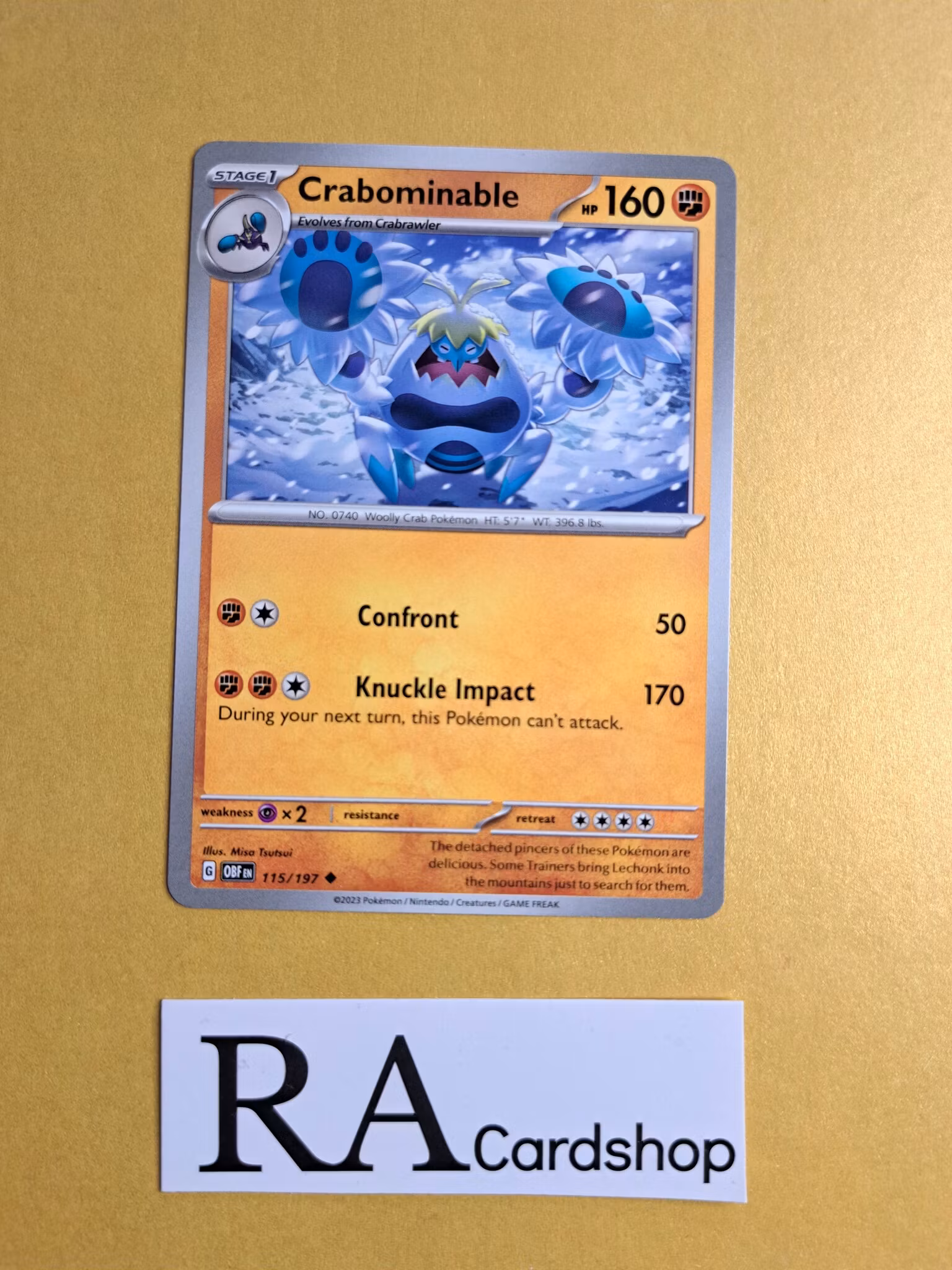 Crabominable Uncommon 115/197 Obsidian Flames Pokemon