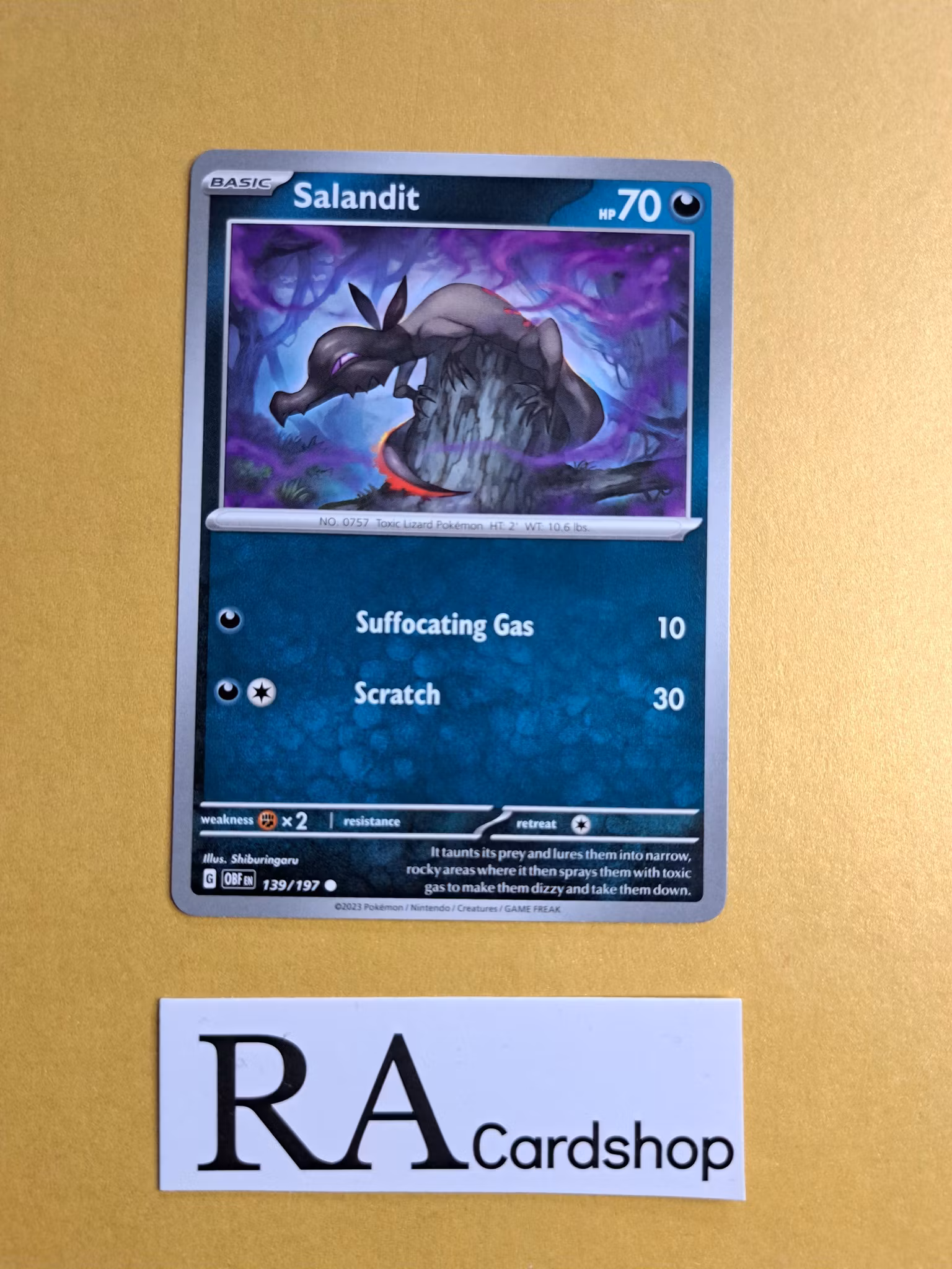 Salandit Common 139/197 Obsidian Flames Pokemon