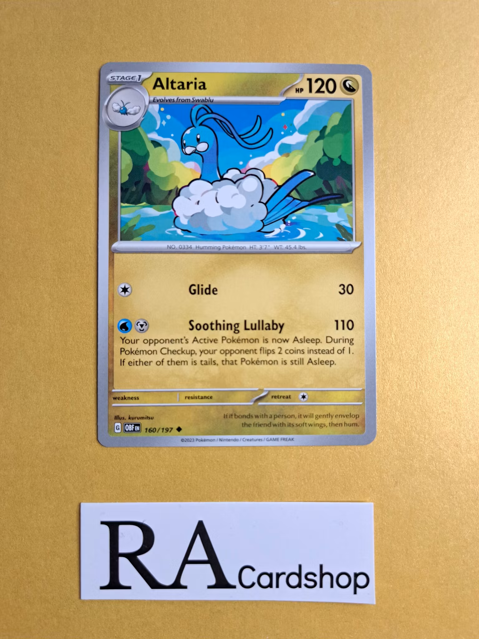 Altaria Uncommon 160/197 Obsidian Flames Pokemon
