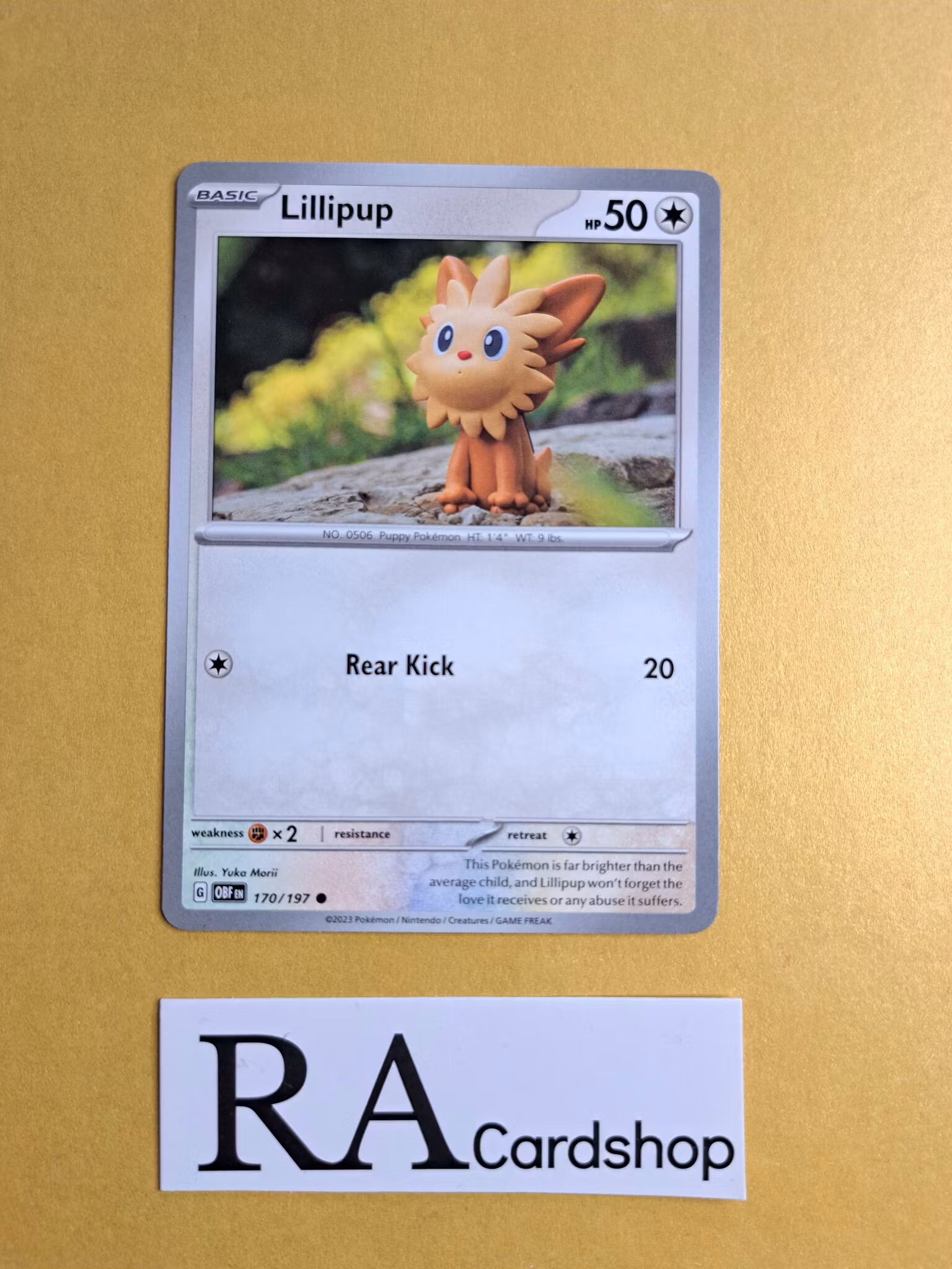 Lillipup Common 170/197 Obsidian Flames Pokemon