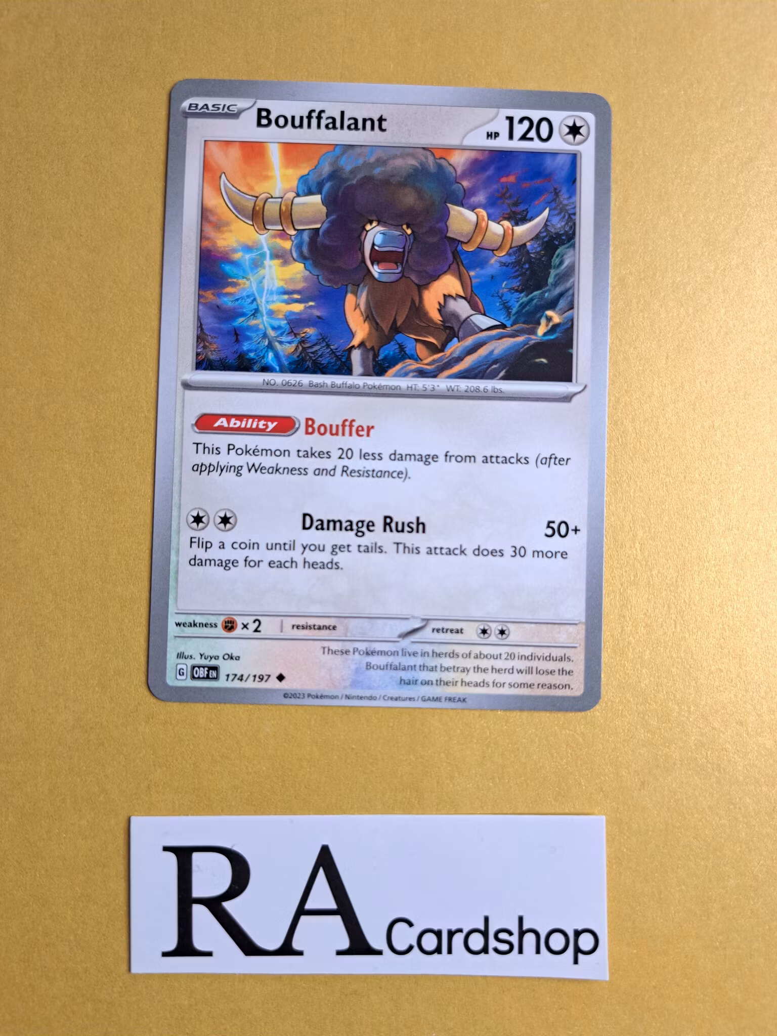 Bouffalant Uncommon 174/197 Obsidian Flames Pokemon