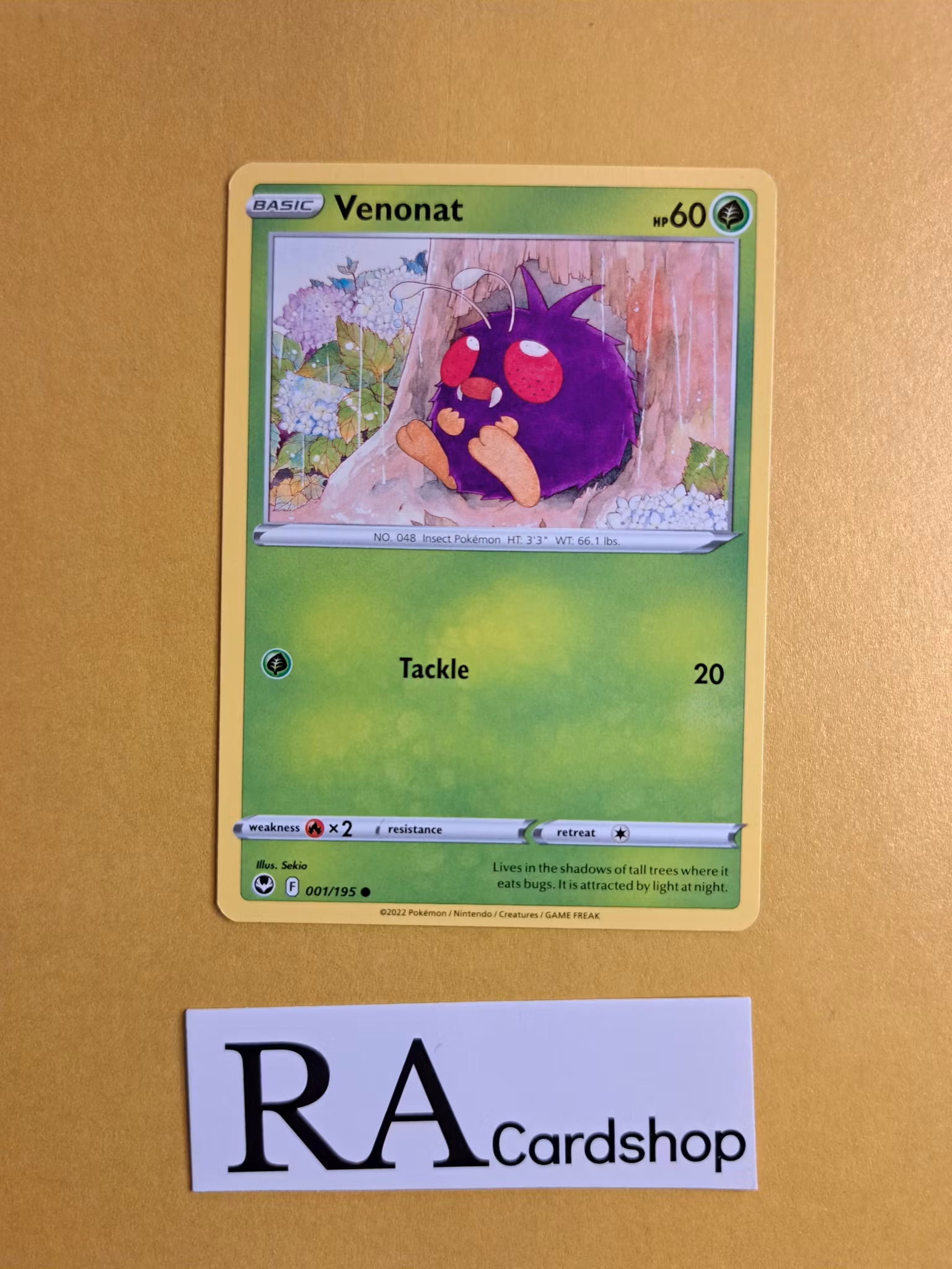 Venonat Common 001/195 Silver Tempest Pokemon