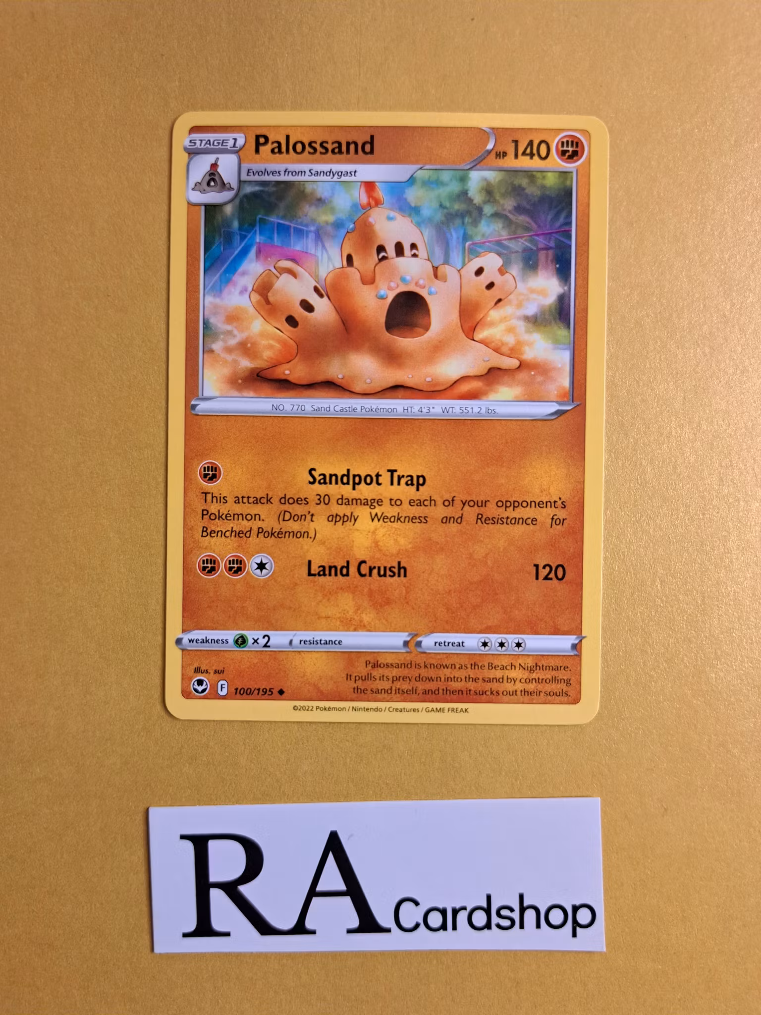 Palossand Uncommon 100/195 Silver Tempest Pokemon