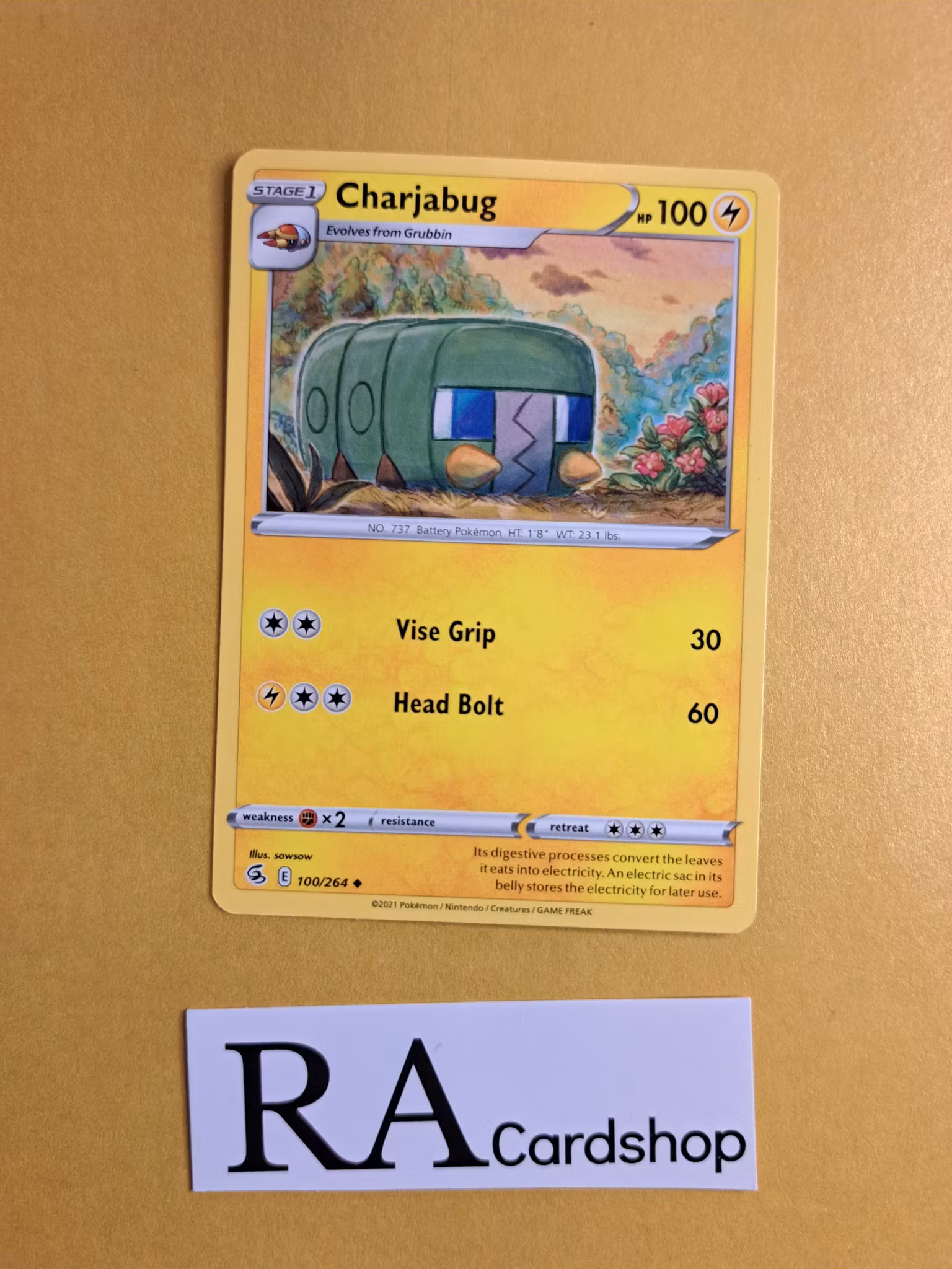 Charjabug Uncommon 100/264 Fusion Strike Pokemon