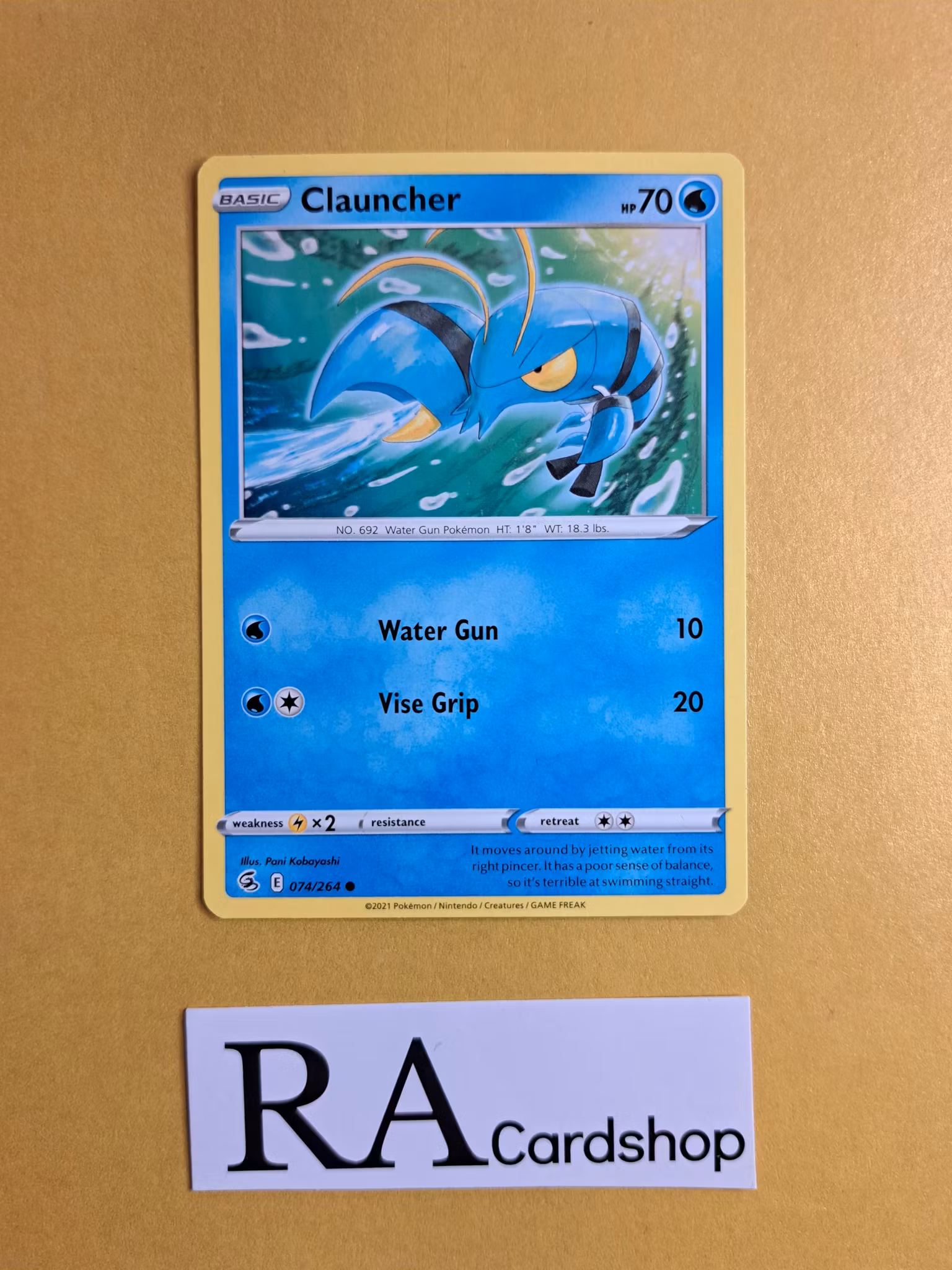 Clauncher Common 074/264 Fusion Strike Pokemon