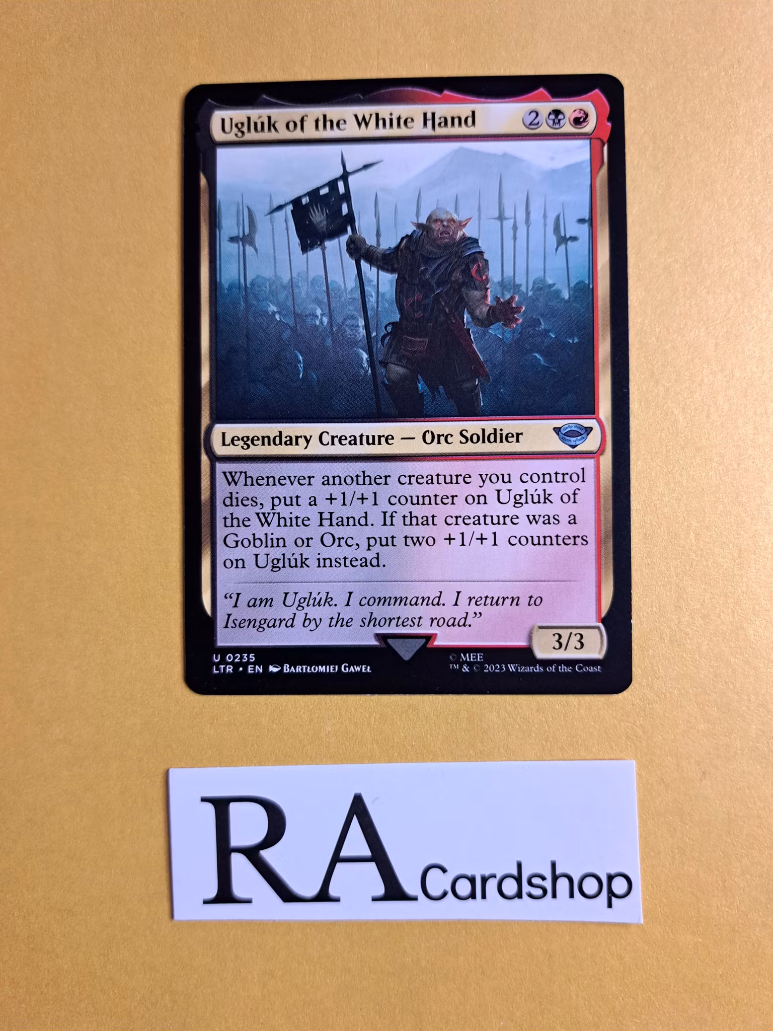 Ugluk of the White Hand Uncommon 235 The Lord of the Rings Tales of Middle-earth Magic the Gathering