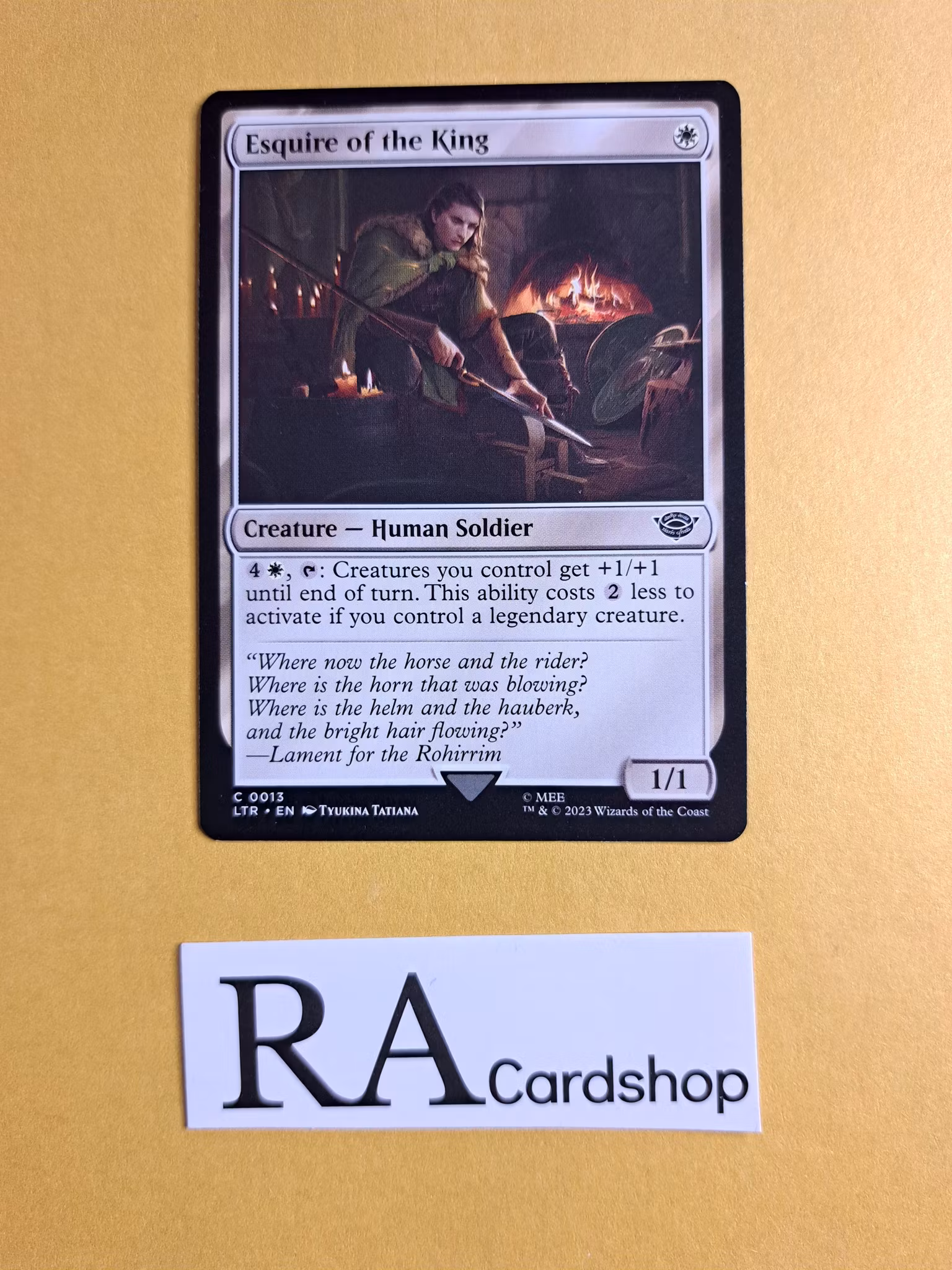 Esquire of the King Common 013 The Lord of the Rings Tales of Middle-earth Magic the Gathering