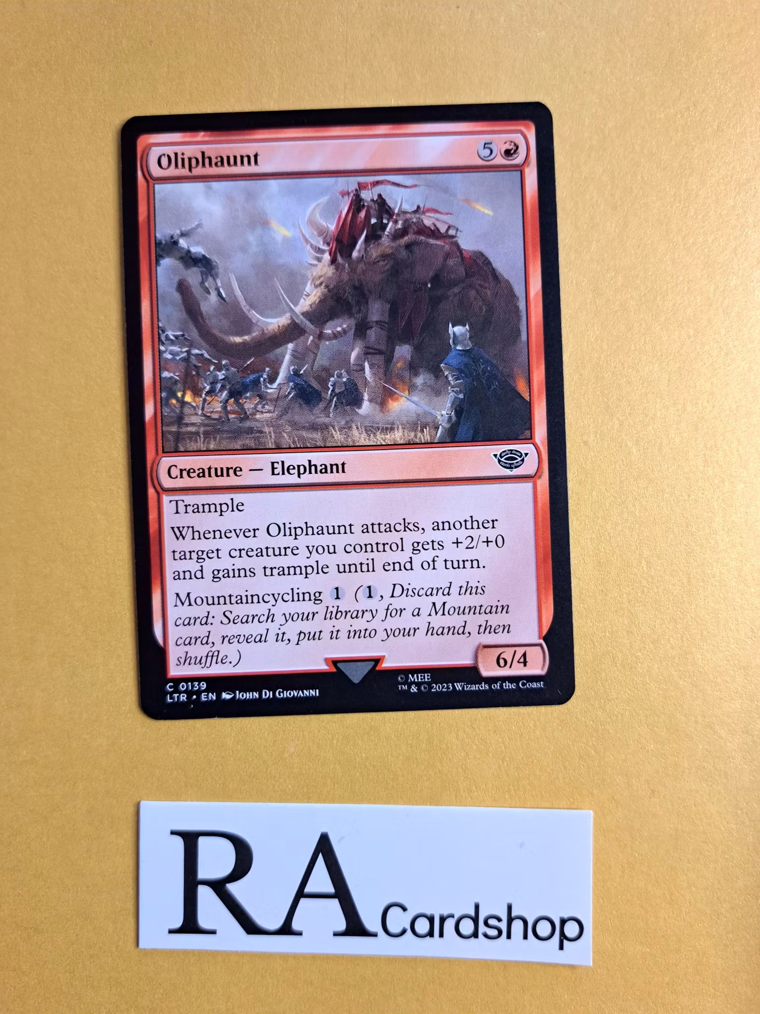 Oliphaunt Common 139 The Lord of the Rings Tales of Middle-earth Magic the Gathering
