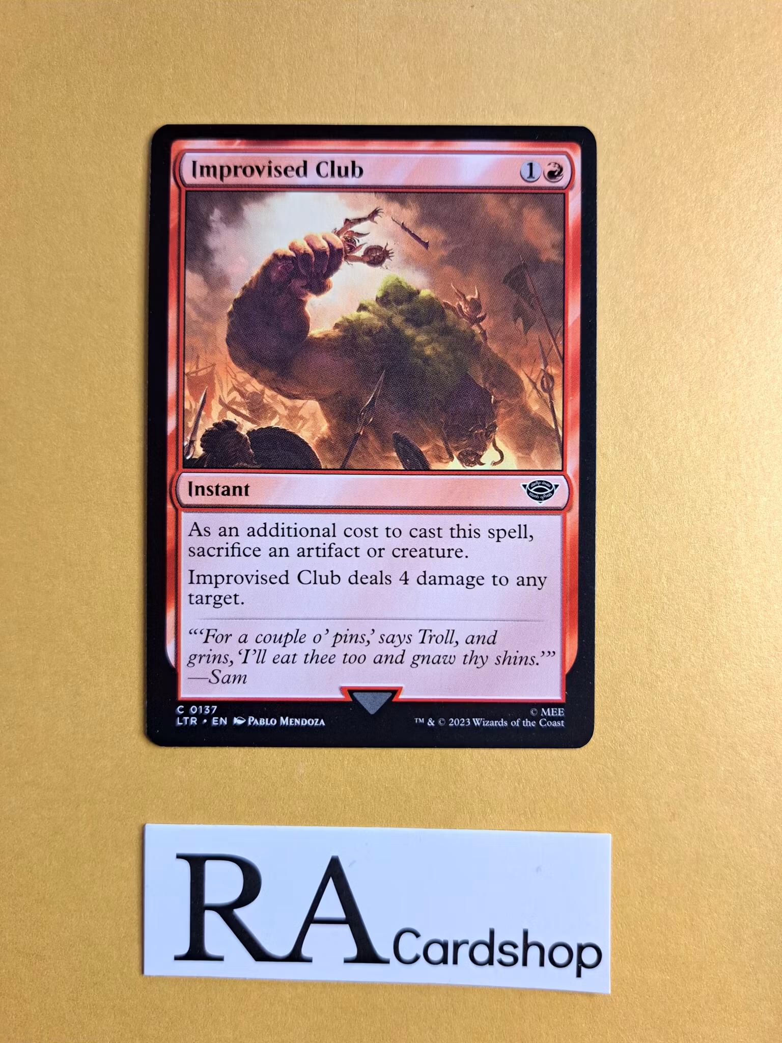 Improvised Club Common 137 The Lord of the Rings Tales of Middle-earth Magic the Gathering