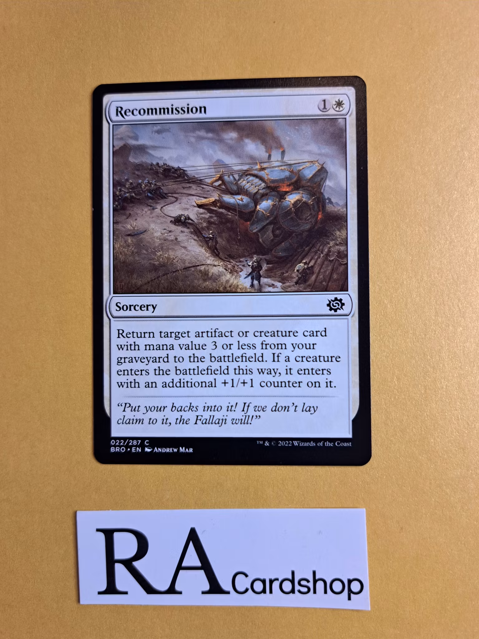 Recommission Common 022/287 The Brothers War Magic the Gathering