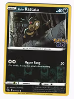 Alolan Rattata Reverse Holo Common 041/078 Pokemon GO Pokemon