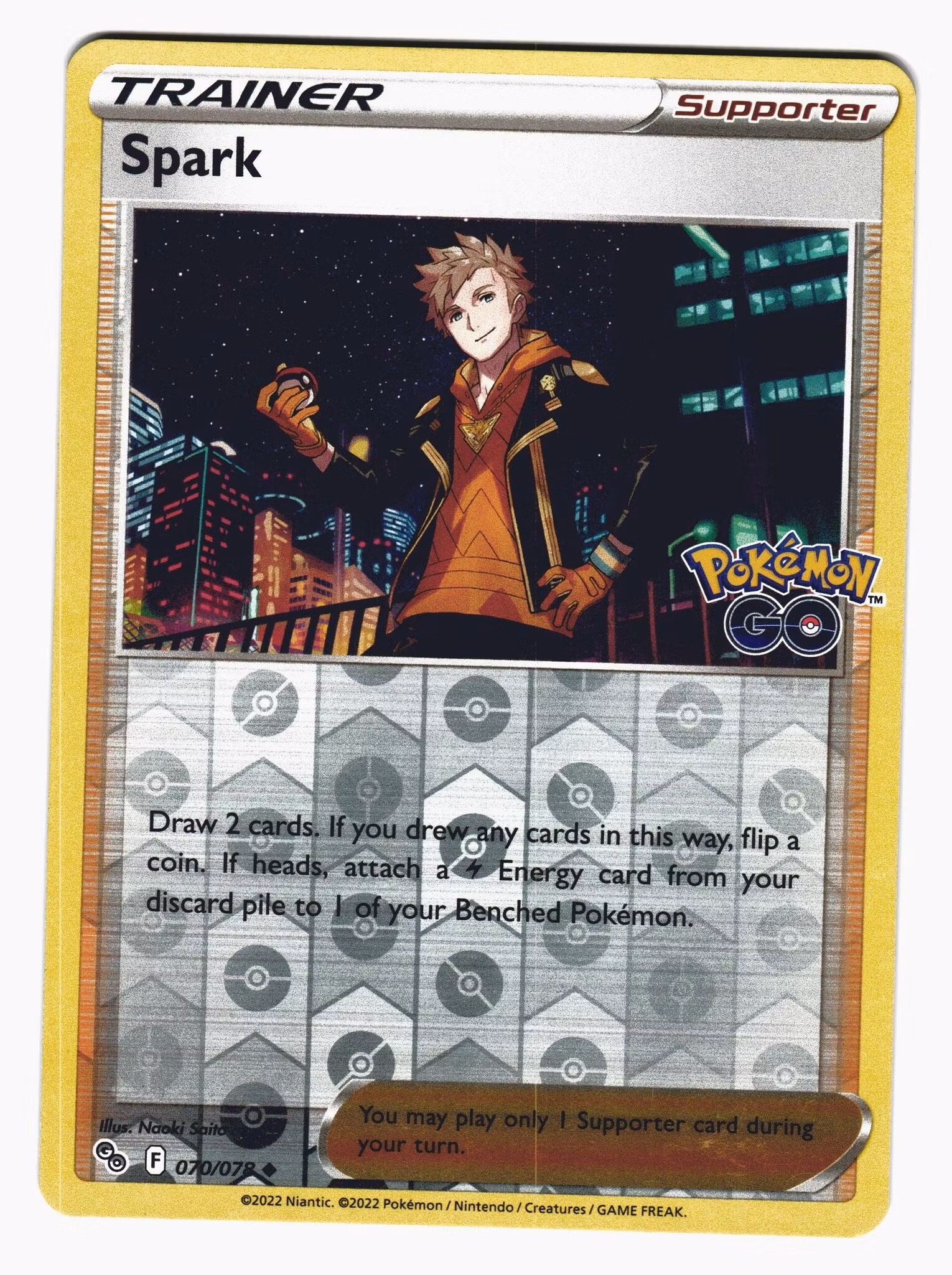 Spark Reverse Holo Uncommon 070/078 Pokemon GO Pokemon