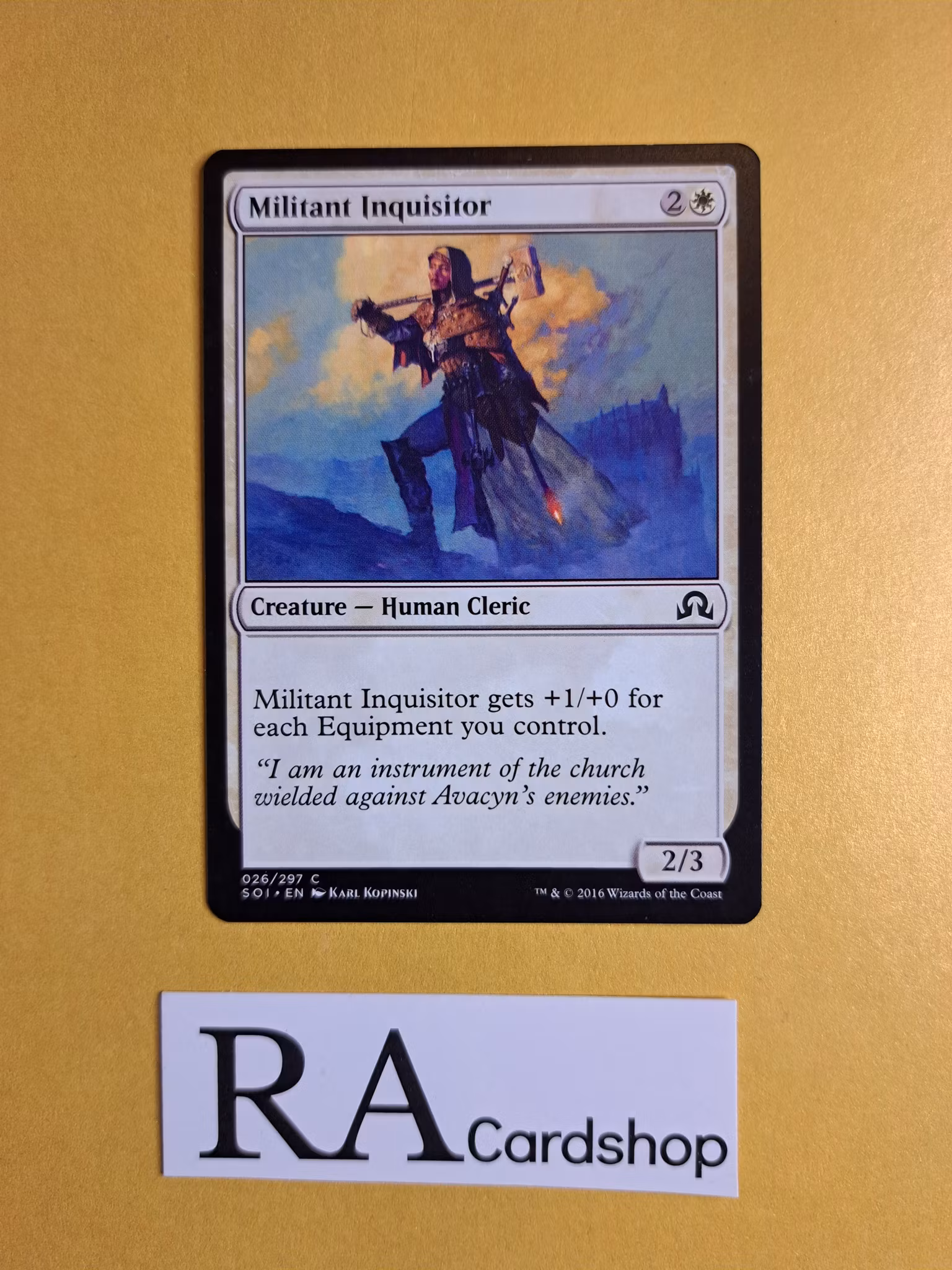 Militant Inquisitor Common 026/297 Shadows Over Innistrad Magic the Gathering