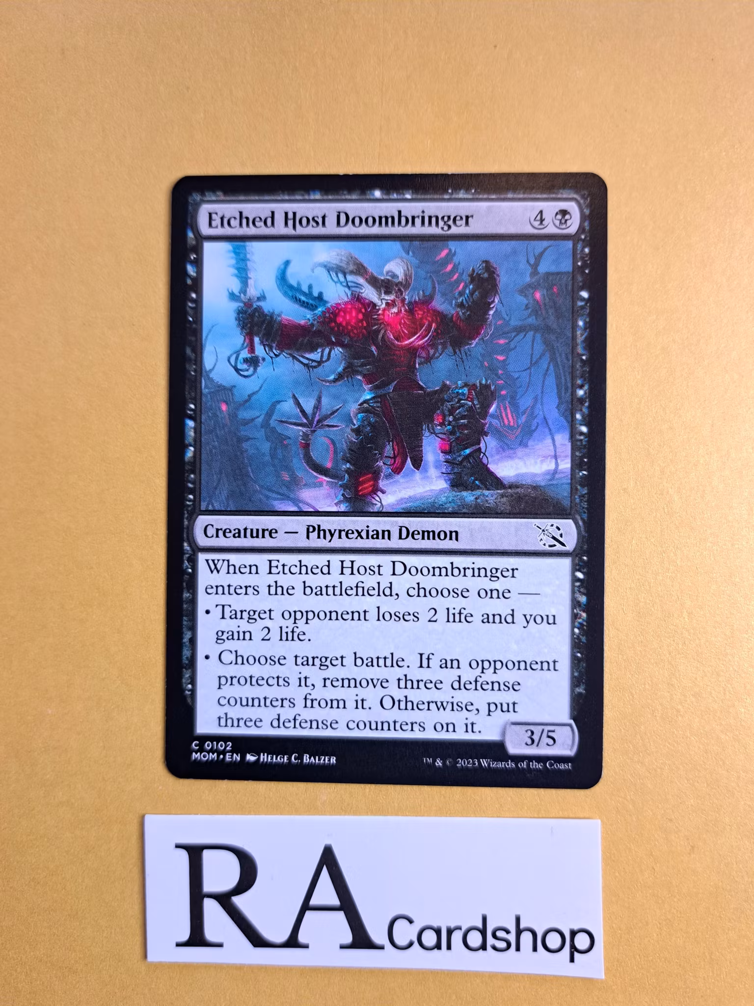 Etched Host Doombringer Common 102 March of the Machine Magic the Gathering