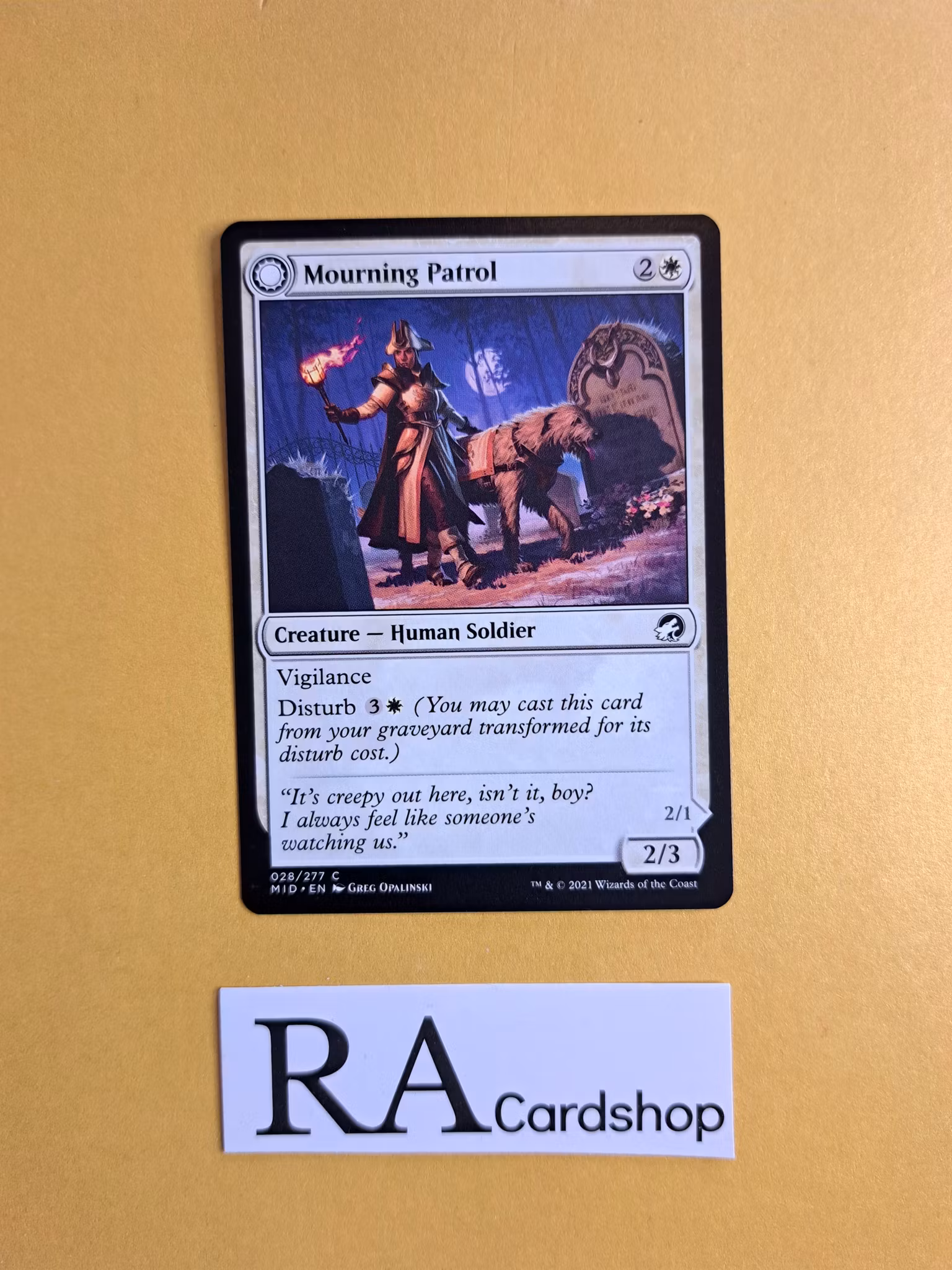 Mourning Patrol / Morning Apparition Common 028/277 Innistrad Midnight Hunt (MID) Magic the Gathering