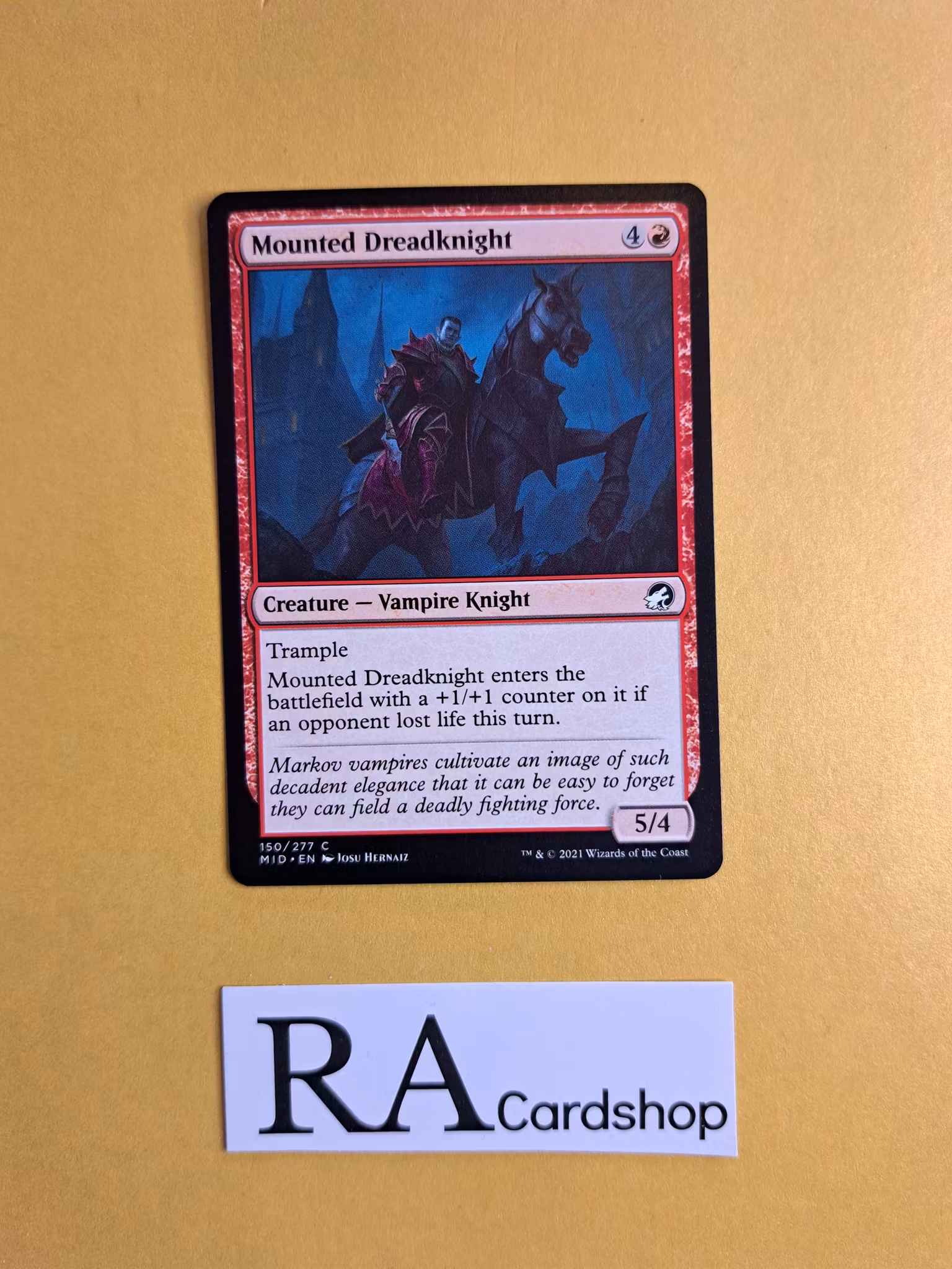 Mounted Dreadknight Common 150/277 Innistrad Midnight Hunt (MID) Magic the Gathering