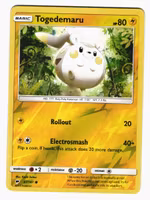 Togedemaru Reverse Holo Common 47/147 Burning Shadows Pokemon