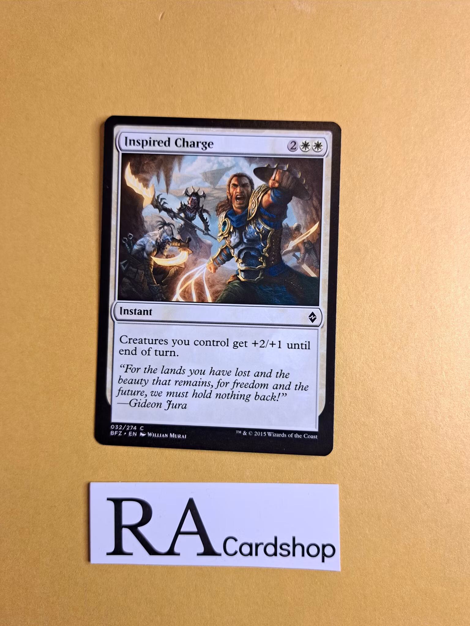 Inspired Charge Common 032/274 Battle for Zendikar (BFZ) Magic the Gathering