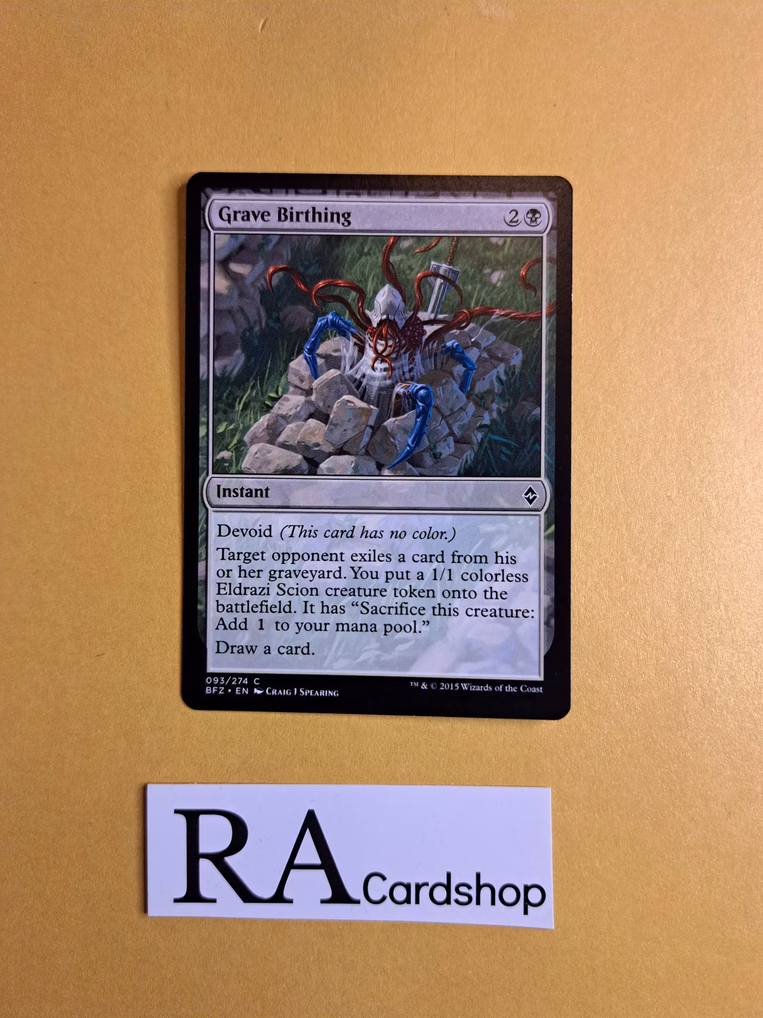 Grave Birthing Common 093/274 Battle for Zendikar (BFZ) Magic the Gathering