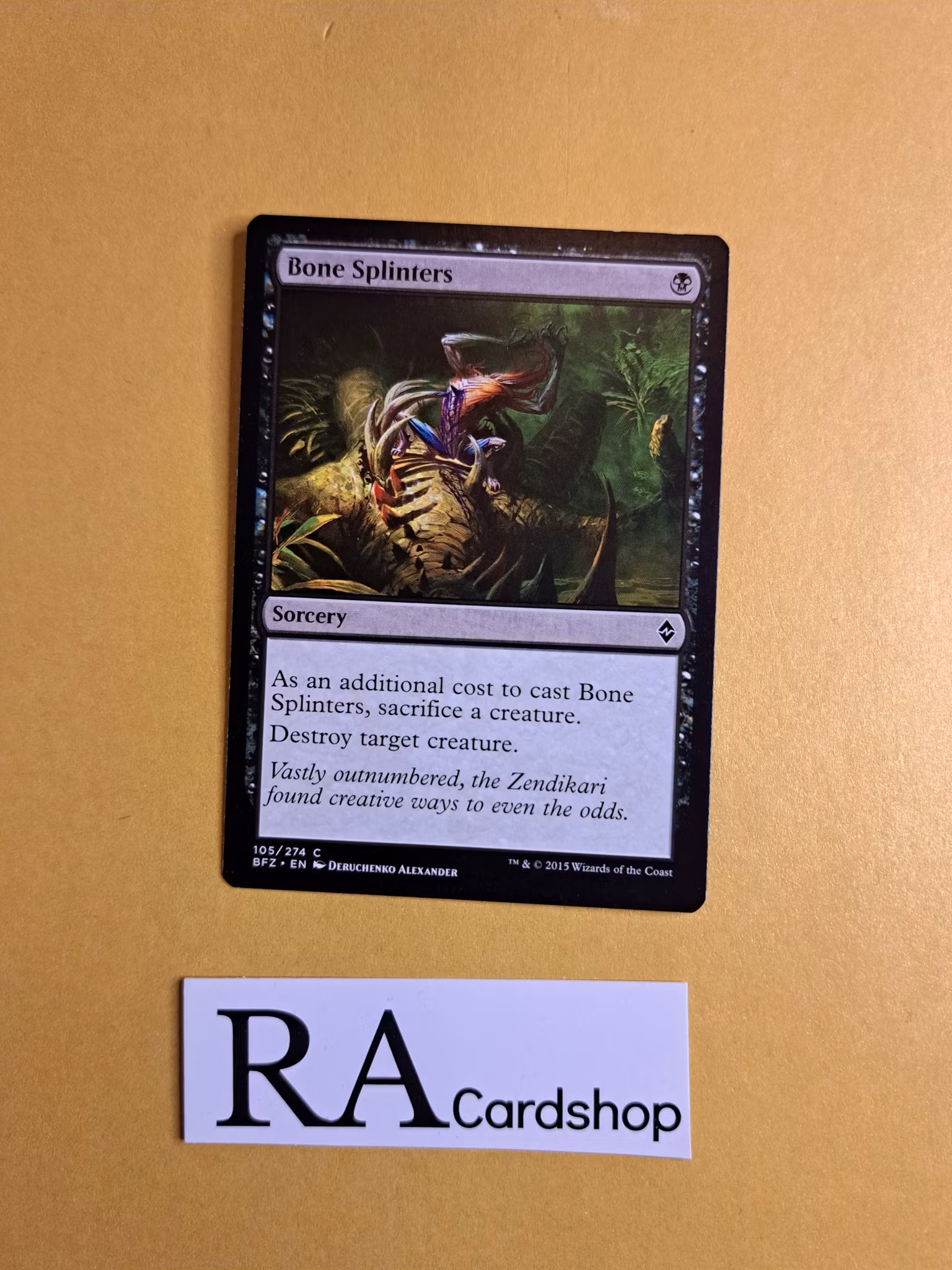 Bone Splinters Common 105/274 Battle for Zendikar (BFZ) Magic the Gathering