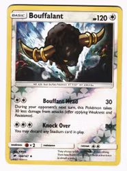 Bouffalant Reverse Holo Uncommon 108/147 Burning Shadows Pokemon