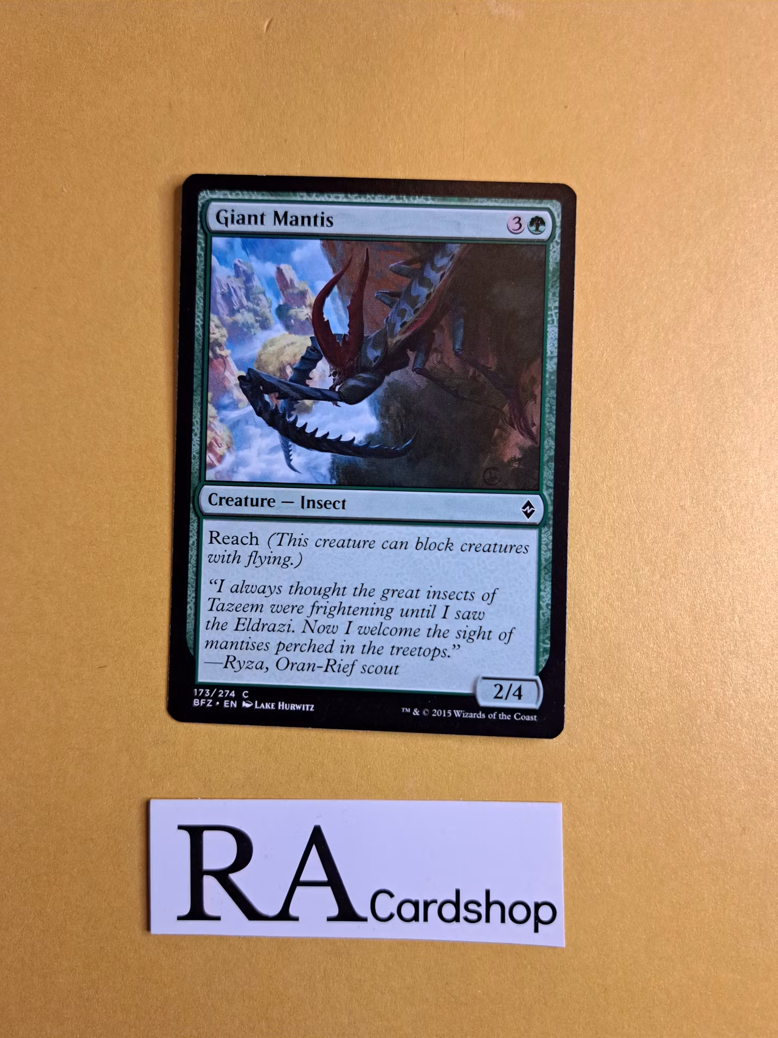Giant Mantis Common 173/274 Battle for Zendikar (BFZ) Magic the Gathering