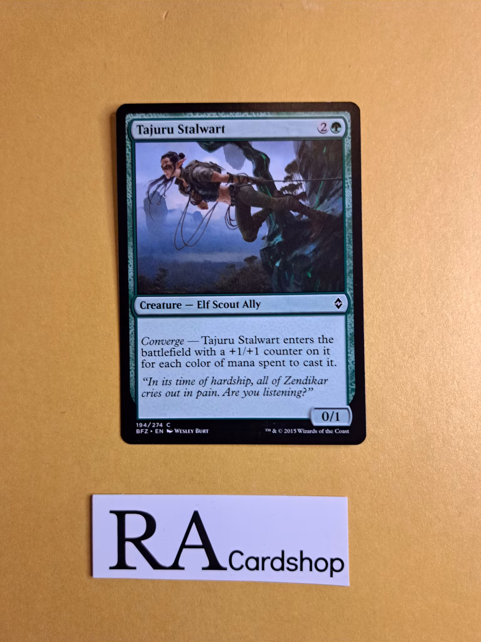 Tajuru Stalwart Common 194/274 Battle for Zendikar (BFZ) Magic the Gathering