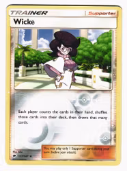 Wicke Reverse Holo Uncommon 127/147 Burning Shadows Pokemon