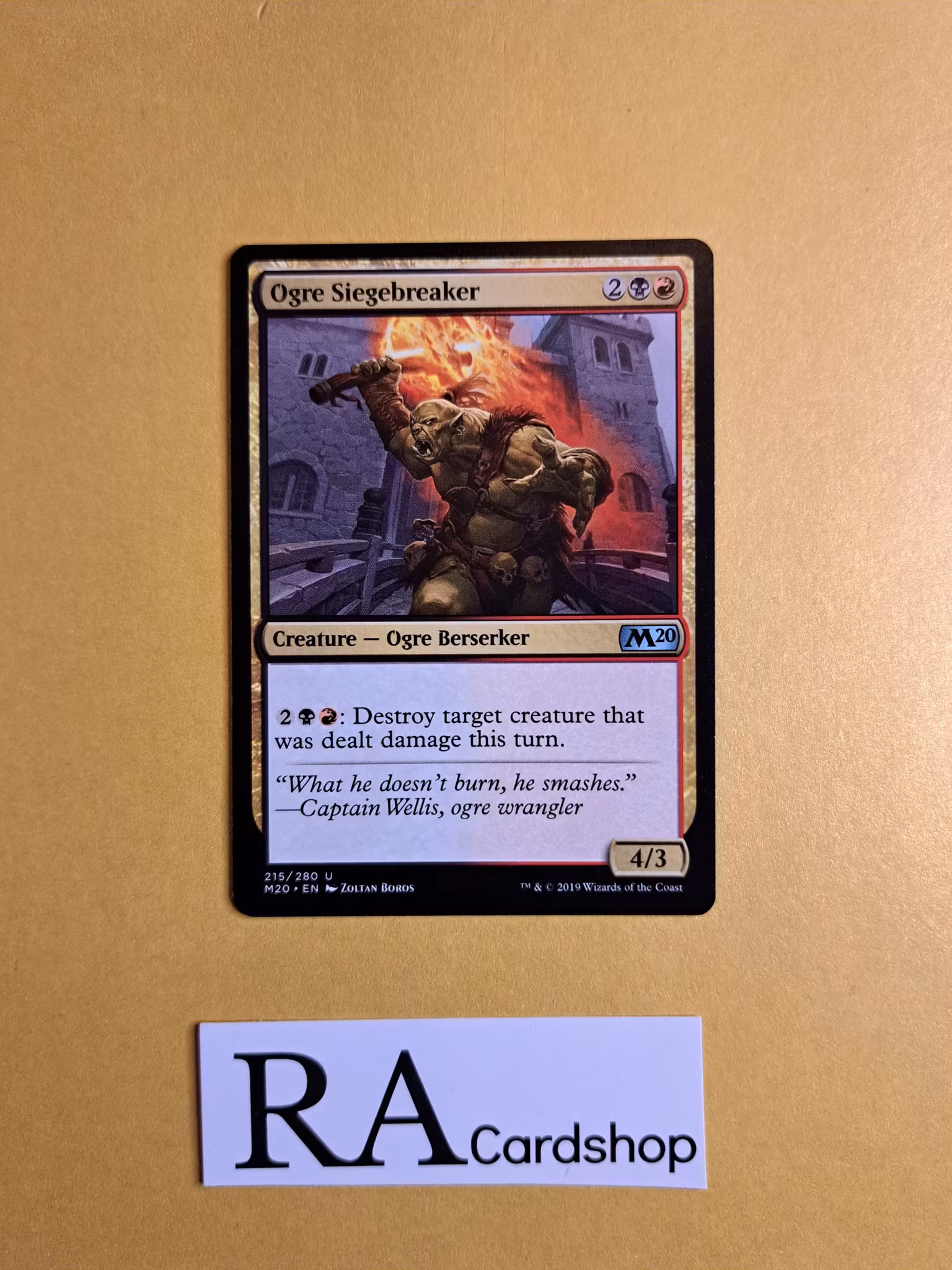 Ogre Siegebreaker Uncommon 215/280 Core 2020 (M20) Magic the Gathering