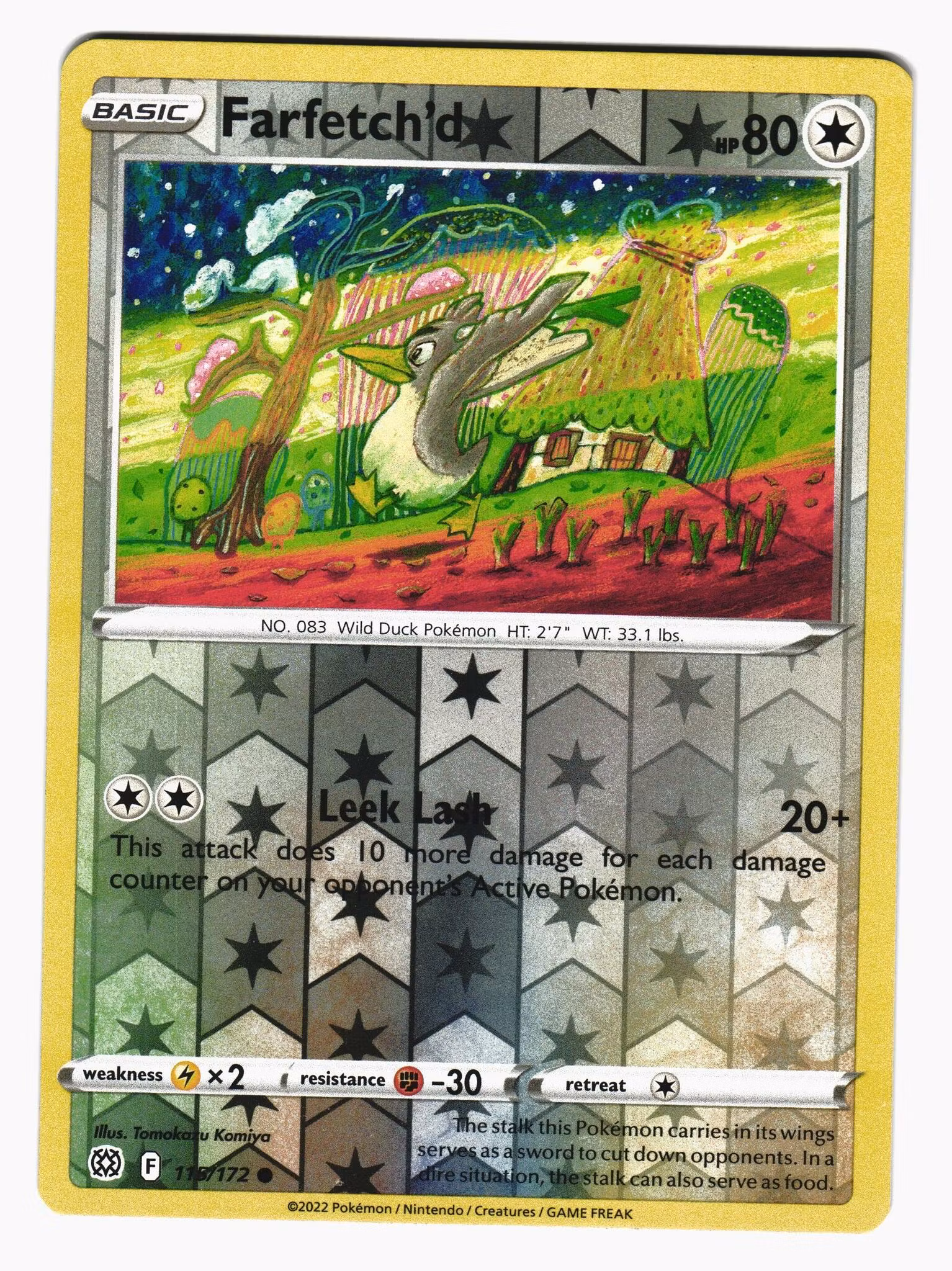 Farfetchd Reverse Holo Common 115/172 Brilliant Stars Pokemon