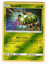 Spinarak Reverse Holo Common 9/214 Lost Thunder Pokemon