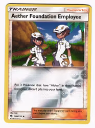 Aether Foundation Employee Reverse Holo Uncommon 168/214 Lost Thunder Pokemon