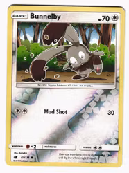 Bunnelby Reverse Holo Common 87/111 Crimson Invasion Pokemon