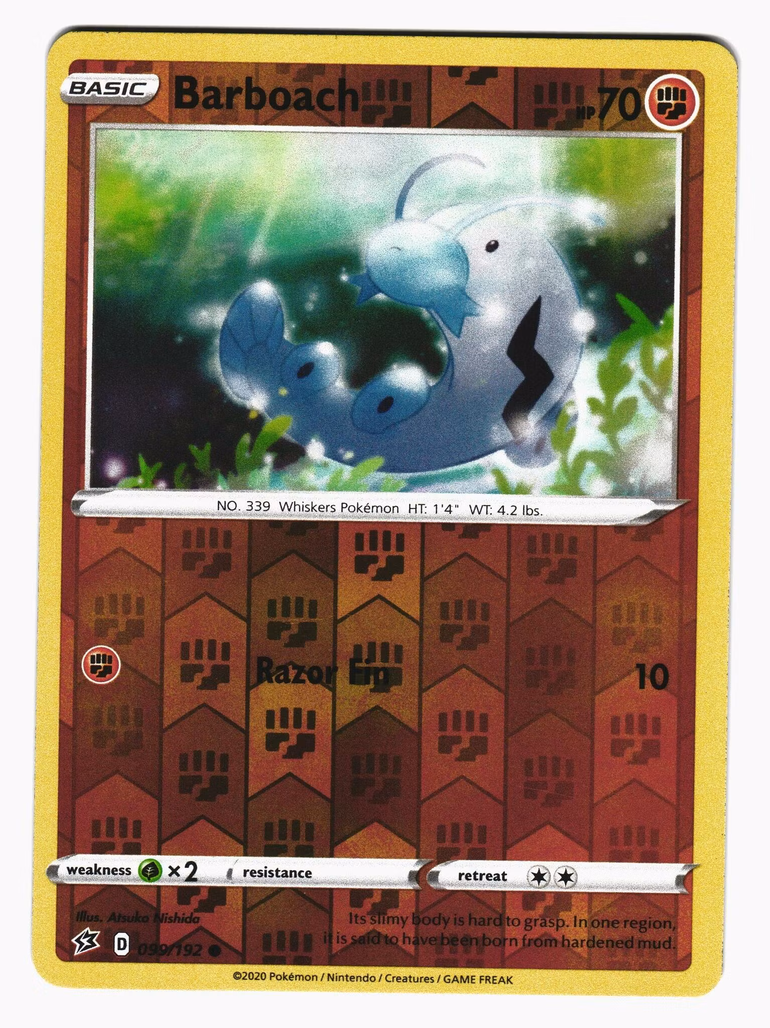 Barboach Holo Common 099/192 Rebel Clash Pokemon