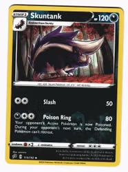Skuntank Reverse Holo Uncommon 115/192 Rebel Clash Pokemon