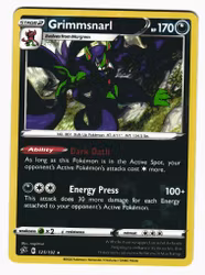 Grimmsnarl Reverse Holo Rare 125/192 Rebel Clash Pokemon