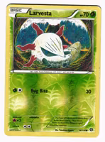 Larvesta Reverse Holo Common 14/114 Steam Siege Pokemon