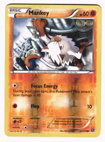 Mankey Reverse Holo Common 52/114 Steam Siege Pokemon