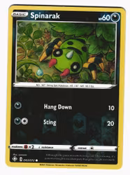 Spinarak Reverse Holo Common 043/072 Shining Fates Pokemon