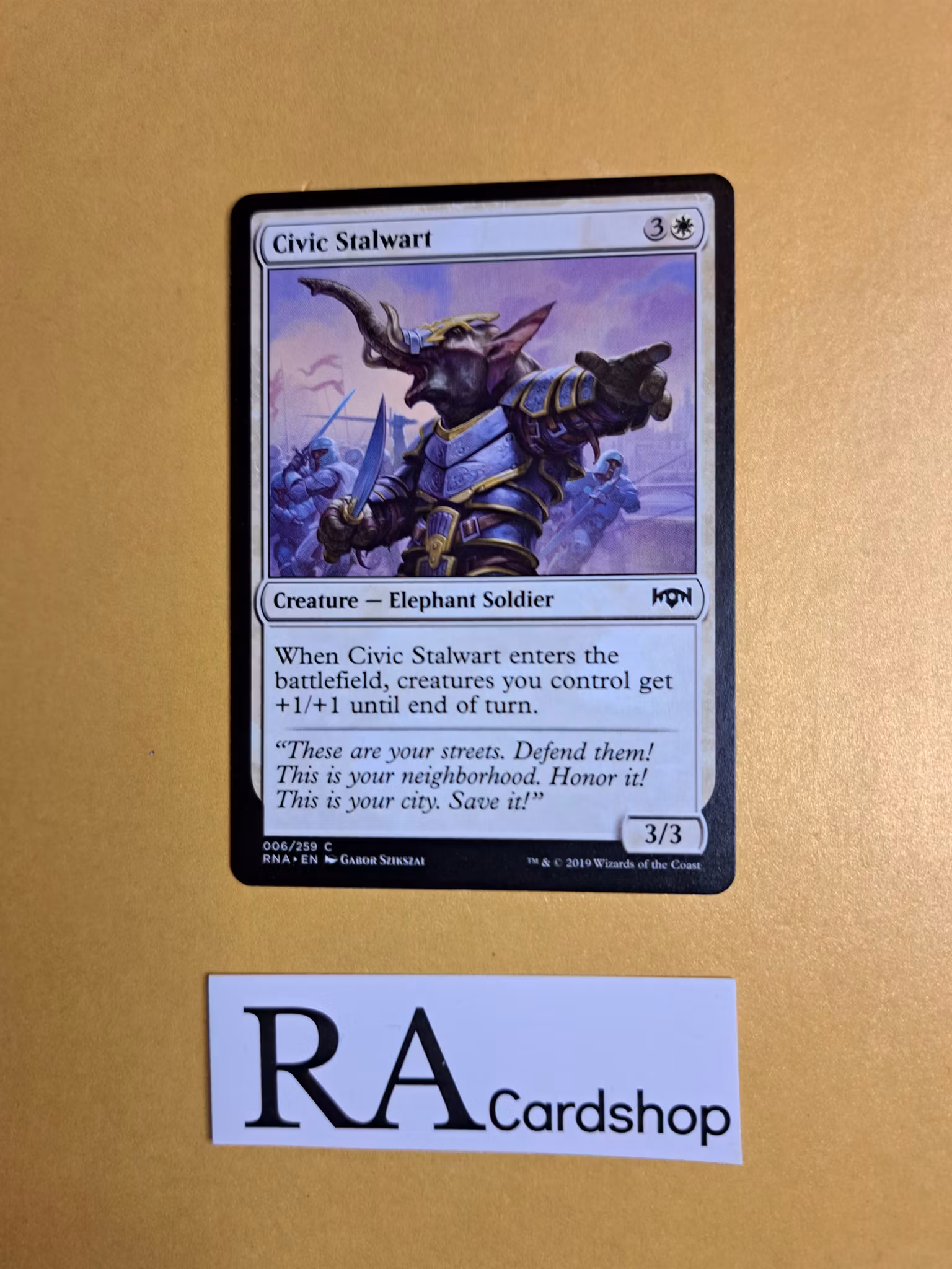 Civic Stalwart Common 006/259 Ravnica Allegiance (RNA) Magic the Gathering