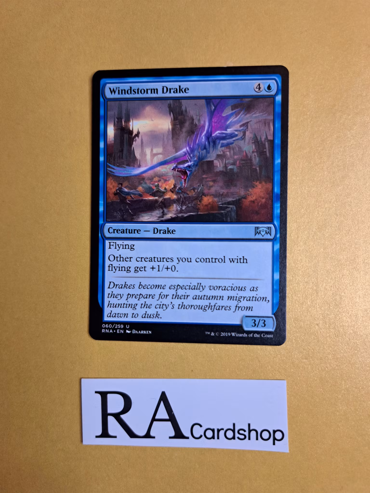 Windstorm Drake Uncommon 060/259 Ravnica Allegiance (RNA) Magic the Gathering
