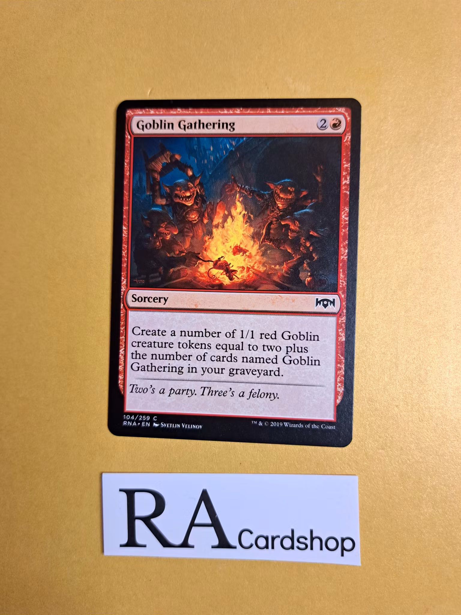 Goblin Gathering Common 104/259 Ravnica Allegiance (RNA) Magic the Gathering