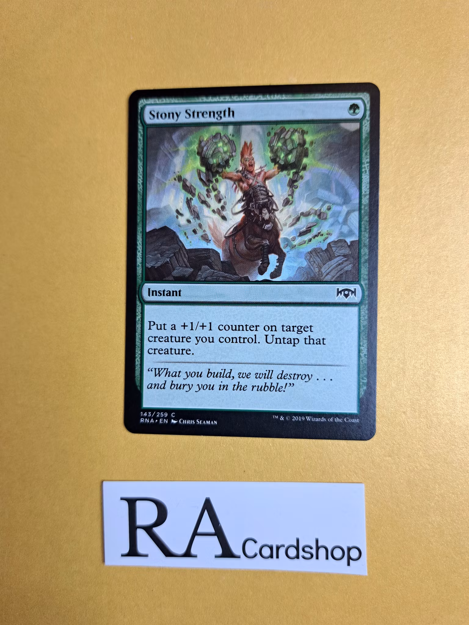 Stony Strenght Common 143/259 Ravnica Allegiance (RNA) Magic the Gathering