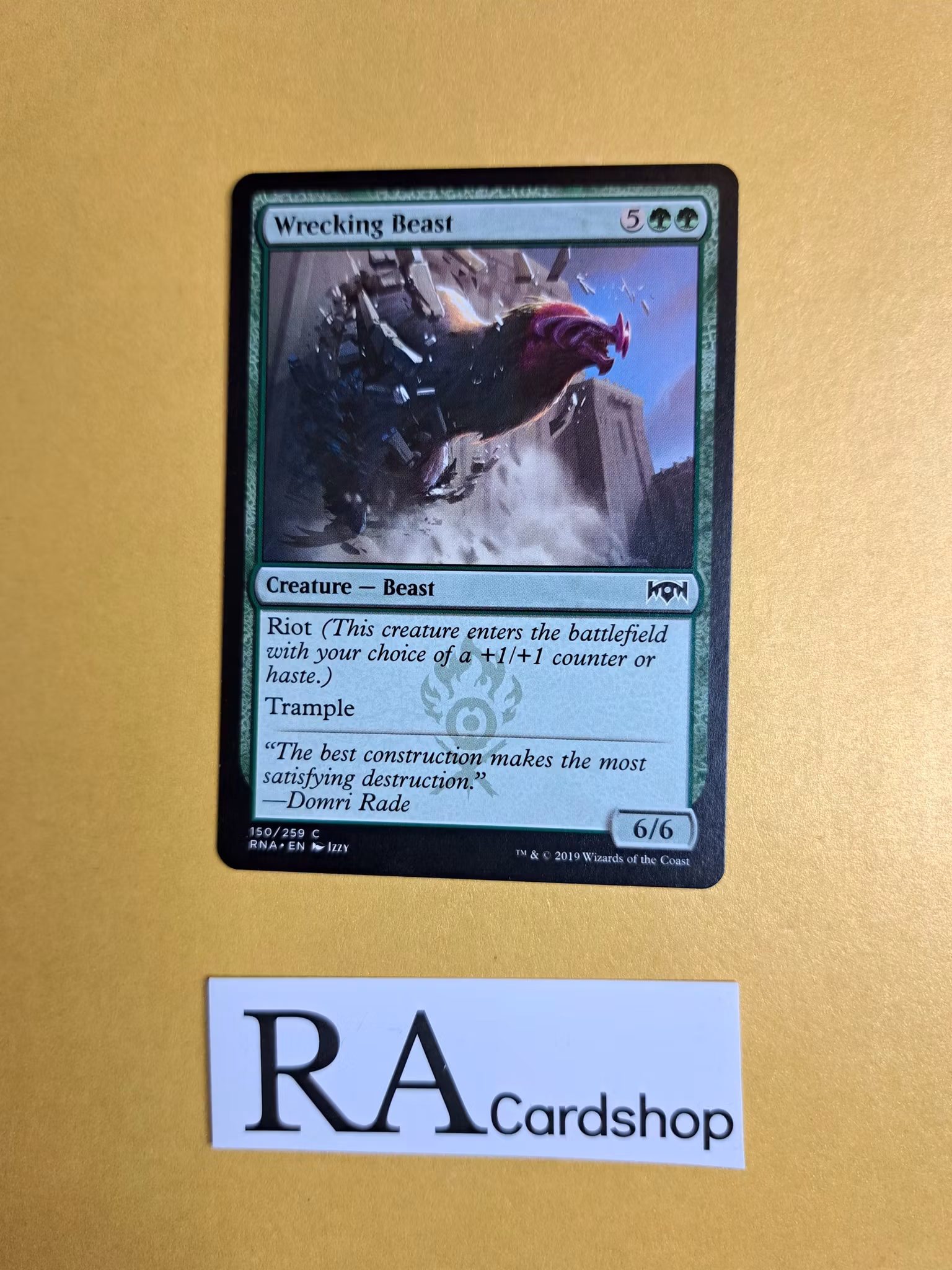 Wrecking Beast Common 150/259 Ravnica Allegiance (RNA) Magic the Gathering