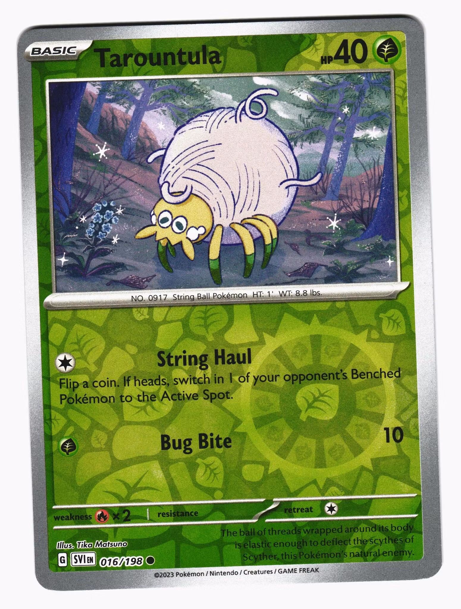 Tarountula Reverse Holo Common 016/198 Scarlet & Violet Pokemon