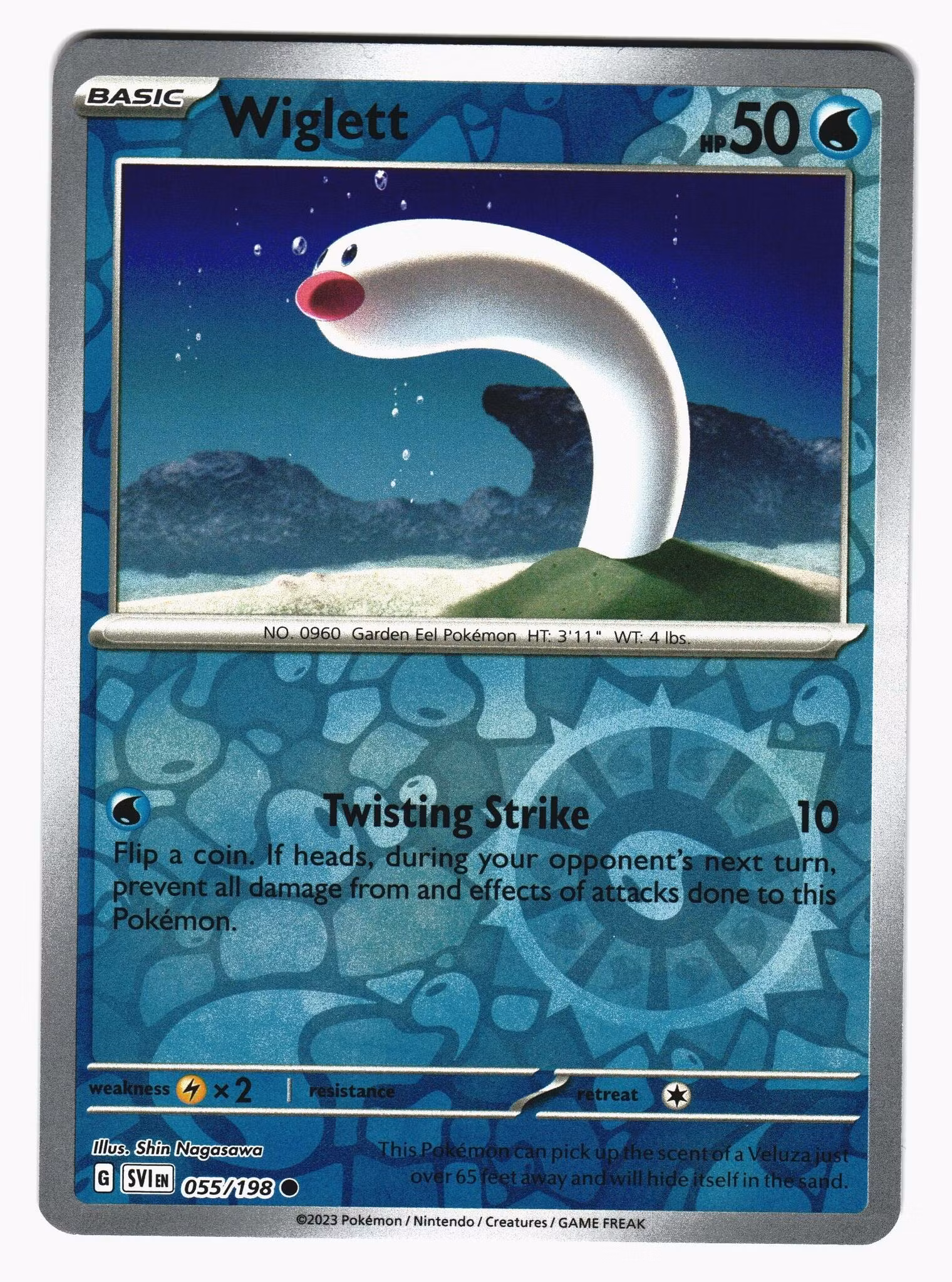 Wiglett Reverse Holo Common 055/198 Scarlet & Violet Pokemon