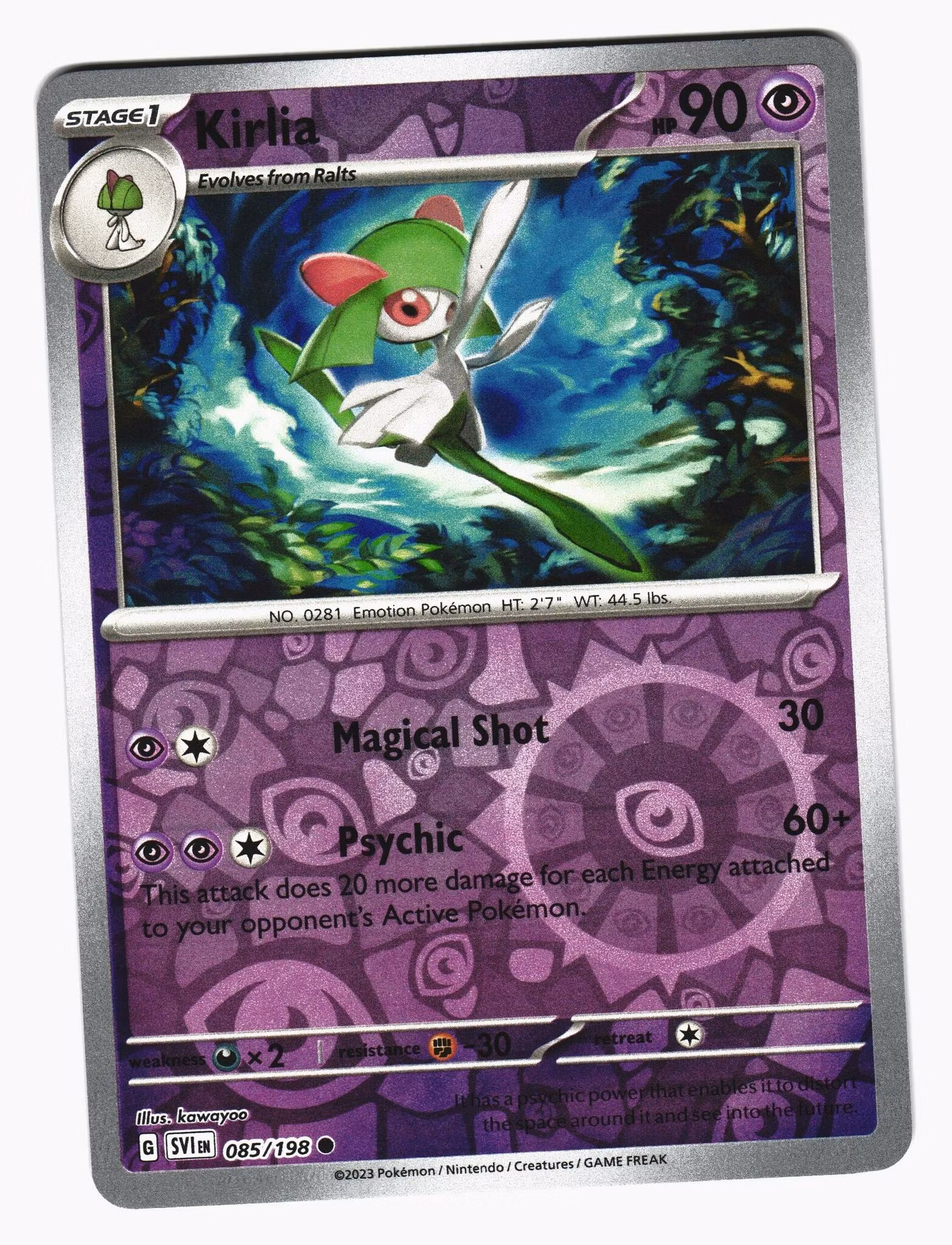 Kirlia Reverse Holo Common 085/198 Scarlet & Violet Pokemon