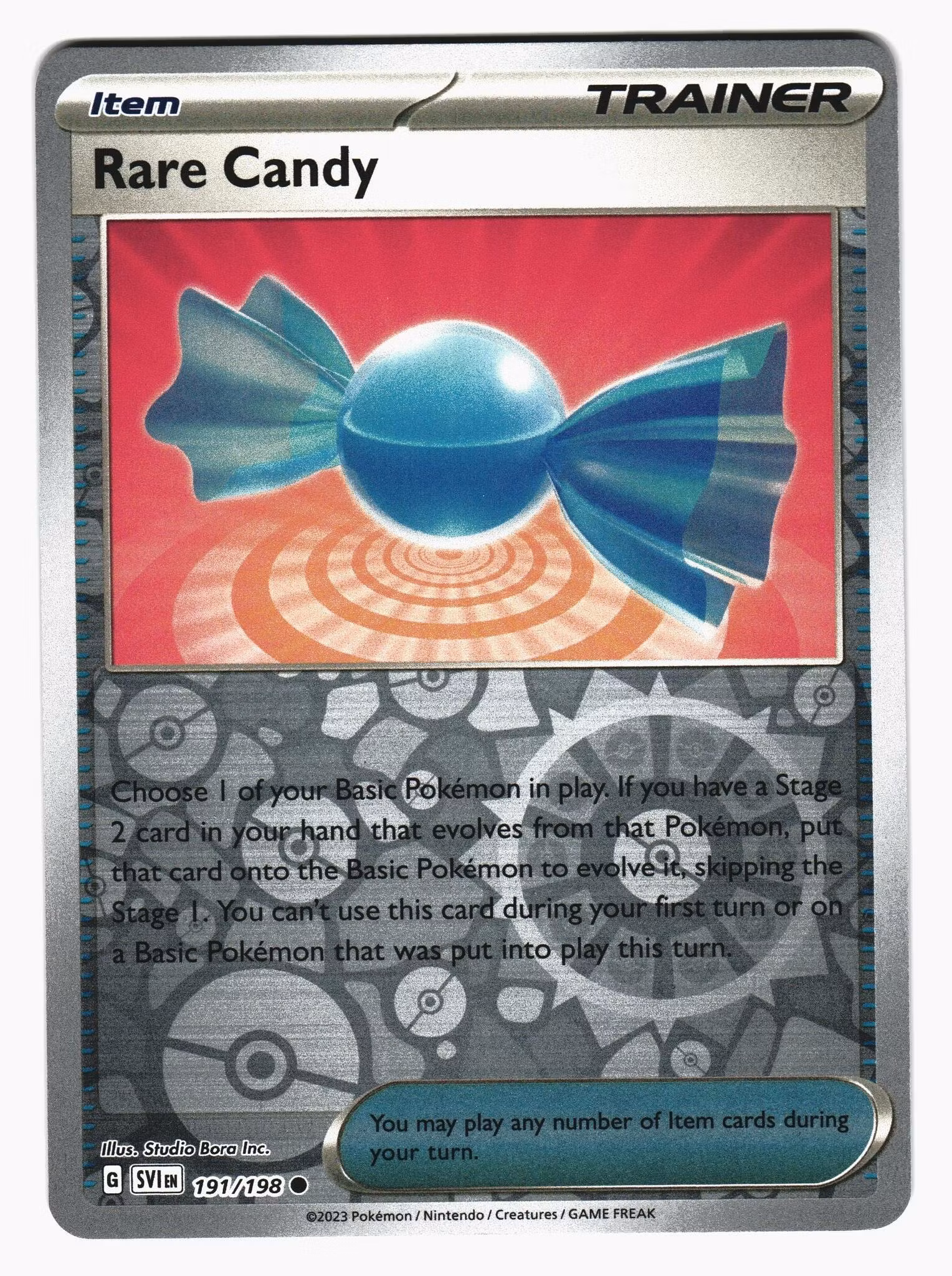Rare Candy Reverse Holo Common 191/198 Scarlet & Violet Pokemon
