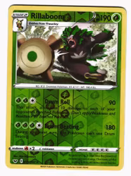 Rillaboom Reverse Holo Rare 015/202 Sword & Shield Pokemon