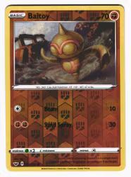 Baltoy Reverse Holo Common 101/202 Sword & Shield Pokemon